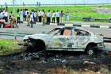 Road Accident at Outer Ring road in Shamshabad : Central Excise Commissioner's Wife & Daughter Died 